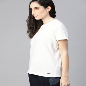 Camiseta de mezcla de algodón suave de verano para mujer personalizada, decoraciones de botones de diamantes, colores disponibles para pedidos a granel comprimidos - Product Image 1