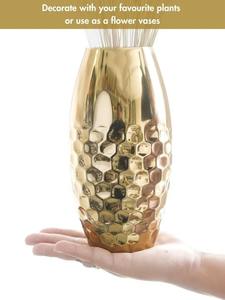 แจกันพฤกษศาสตร์โลหะหรูหราสำหรับการตกแต่งบ้านอย่างมีระดับและการติดตั้งดอกไม้ตกแต่ง - Product Image 4