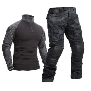 Traje Táctico Unisex de Talla Grande, Transpirable, de Alta Visibilidad, Camisa de Camuflaje de Algodón, Pantalones Cargo, Rodilleras, Ropa de Trabajo para Exteriores - Product Image 2