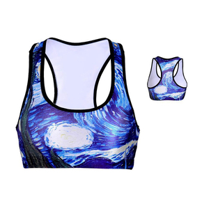 เสื้อกล้ามระบายอากาศกันกระแทกสำหรับผู้หญิงเสื้อกล้ามออกกำลังกายฟิตเนสยิมสปอร์ตบราออกกำลังกายหลังเซ็กซี่ - Product Image 5