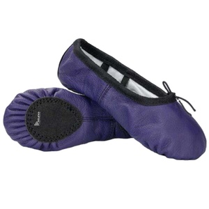 Chaussons de danse en cuir personnalisés, semelle souple fendue, flexibles, légers et confortables pour femmes et hommes, performance professionnelle - Product Image 5