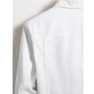 Vente en gros, dernière vente chaude, veste en denim décontractée en coton pour hommes, veste en jean slim de haute qualité avec logo personnalisé imprimé pour hommes - Product Image 5