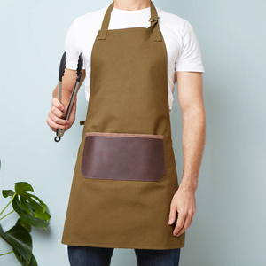 Factory Apron Custom Logo Adult Chef 100% Cotton Cooking Apron for Restaurant Kitchen Custom Print Logo Apron Work - Product Image 6