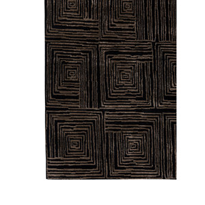 Alfombra Aprezo Clásica Geométrica Anudada a Mano de Acrílico Gris y Negro Aiar-3013 de Tejido Plano para Sala de Estar, Pasillo, Estilo Moderno - Product Image 4