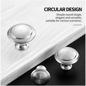 Lot de 100/150/200 boutons de placard en acier inoxydable en forme de champignon pour cuisine, salle de bain, armoire, tiroirs, petits/moyens/grands, modernes - Product Image 5
