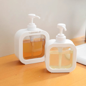 <span class=keywords><strong>Dispenser</strong></span> di sapone da bagno in plastica bianca da 300ml/500ml contenitori per lozioni per Shampoo Gel doccia sapone liquido tipo di sigillatura