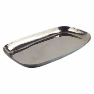 Plat de service en métal de forme de rectangle de concepteur attrayant vaisselle artisanale plateau de plat de service de nourriture avec la poignée en métal - Product Image 4