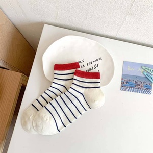 Logo personnalisé rayé cheville chaussettes contraste manchette hommes femmes décontracté multicolore quotidien porter Vietnam usine antibactérien caractéristique - Product Image 3