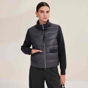 เสื้อแจ็คเก็ตบอมเบอร์สำหรับผู้หญิง ผ้าโพลีเอสเตอร์ 100% ระบายอากาศได้ดี แห้งเร็ว เหมาะสำหรับกิจกรรมกลางแจ้ง มีฮู้ดถอดได้ แขนถัก หนา ทรงหลวม ปรับแต่งได้ - Product Image 2