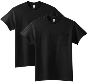 T-shirt en coton en gros avec poche poitrine, doux, respirant, pour usage quotidien, impression personnalisée - Product Image 2