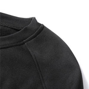 <b>Black</b> Raglan Sleeve <b>Sweatshirt</b> Men's 400gsm Heavyweight Cotton Fleece Pullover Custom Athletic Fit Sweat Shirt Factory Bulk OEM - Product Image 3