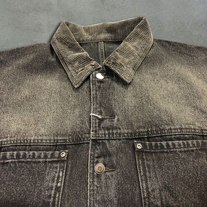 เสื้อแจ็กเก็ตผ้ายีนส์สำหรับผู้หญิงใส่ได้ทุกเพศเสื้อโค้ทคอปกตั้งเล็กสำหรับฤดูใบไม้ร่วง - Product Image 4