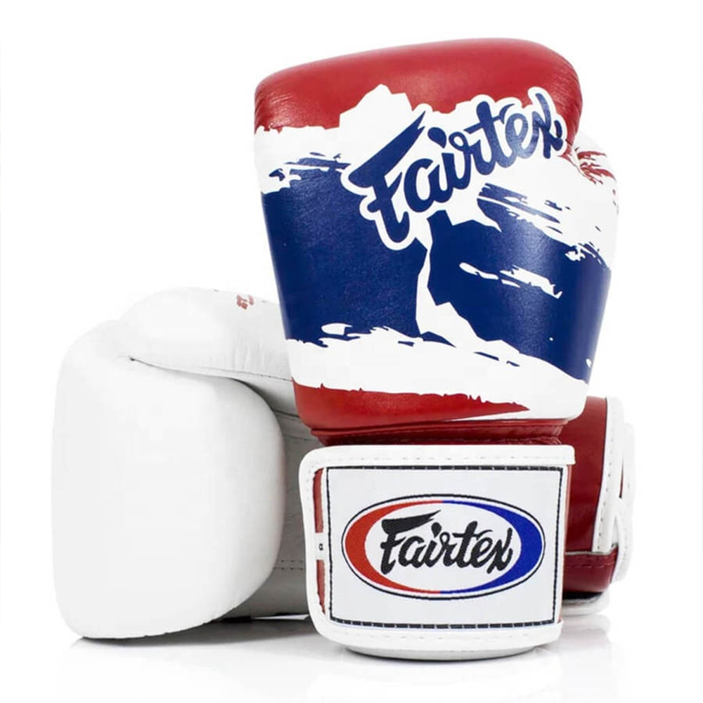 Fairtex Wholesales Prices Printed Boxing Gloves Custom Club Logo Muay Thai Training Boxing Gloves Made With Genuine Leather