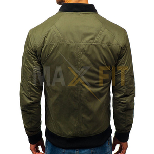 Blouson aviateur en toile au design unique pour hommes grande taille, respirant, nouveau style d'hiver, support le plus populaire, vente en gros de marque privée - Product Image 3