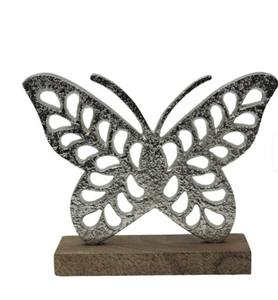 Escultura Artesanal de Aluminio y Mármol en Negro y Plateado, Decoración para Mesa y Hogar con Base con Diseño de Pera - Product Image 3