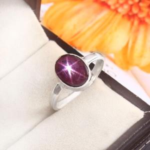 925ทับทิมแท้ธรรมชาติแหวนเงินวินเทจใส่ได้ทั้งชายและหญิงประดับเพชรสำหรับงานแต่งงานหรืองานหมั้น - Product Image 5