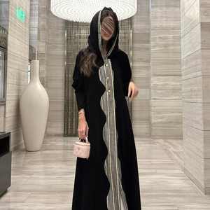 Best Selling Handmade Beaded Premium Nida Abaya for Modest Fashion Daily Wear Vintage Floor Length Loose Fit Ladies Party Wear - Product Image 2