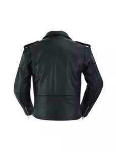 แจ็คเก็ตหนัง brando สำหรับผู้ชายเสื้อแจ็คเก็ตหนังแท้สำหรับนักขี่จักรยาน - Product Image 3