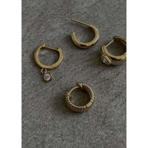 Solis Ribbed Pav Diamond Hoop <b>Earrings</b> Luxurious Diamond Jewelry - Product Image 6