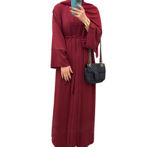 Meilleures ventes modeste simple en mousseline de soie Abaya femmes robes personnalisées de haute qualité 100% coton toutes saisons prix pas cher pour la vente - Product Image 3