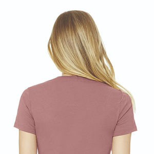 Camiseta ecológica en blanco de manga corta con cuello redondo para mujer hecha en Pakistán con camisetas de algodón orgánico - Product Image 6