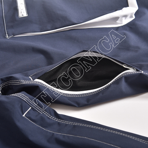 Pantalon de neige bleu marine Pantalon de ski cargo doublé chaud avec cordon de serrage à la taille et design extérieur fonctionnel multi-poches - Product Image 6