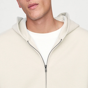 Sweat à capuche unisexe personnalisé avec logo, fermeture éclair, polaire, écologique, coton mélangé, basiques streetwear pour hommes et femmes - Product Image 6