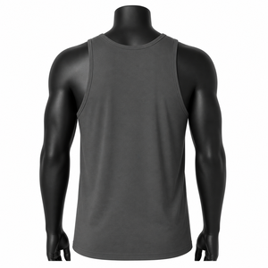 Camiseta sin mangas personalizada para hombre, estilo racerback, para gimnasio y fitness, transpirable, ropa deportiva, proveedor mayorista OEM - Product Image 2