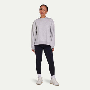 Sweat-shirt surdimensionné en polaire de qualité pour femmes OEM Life Size Logo personnalisé Hooded Crewneck pour l'hiver avec petit quantité minimale de commande - Product Image 1