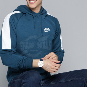 Sudaderas con capucha de diseño personalizado de alta calidad para hombre, peso ligero, algodón, poliéster, teñido liso con cuello con capucha de patrón sólido para invierno - Product Image 3