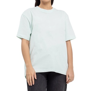 T-shirt à manches courtes 100% coton pour femmes de haute qualité respirant Logo personnalisé meilleur prix XS pour vêtements d'été en gros disponible - Product Image 1