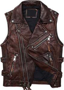 Blouson de moto en cuir coupe-vent à manches longues pour homme 2026 – Toutes saisons – Vente en gros et export - Product Image 2