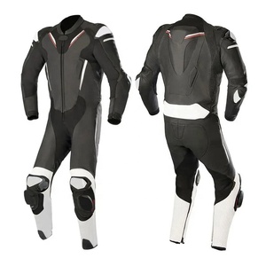 Suite de moto en cuir de vachette conception personnalisée protège la combinaison de course coupe-vent imperméable confortable de l'équipement de carrosserie - Product Image 4