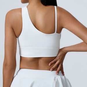 Soutiens-gorge de sport anti-transpiration pour femmes respirant Fitness haut court pousser épaule inclinée soutien-gorge de Yoga Simple pour entraînement de gymnastique haut antichoc - Product Image 5