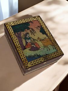Handcrafted Customized <b>Wooden</b> Printed Jewelry <b>Box</b> with <b>Decorative</b> Print Layers for Premium Lifestyle Homes at <b>Cheap</b> Price India - Product Image 3