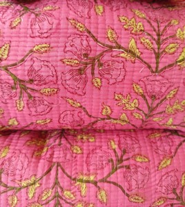 Floral Pattern Quilted Cotton <b>Makeup</b> Bag Travel Cosmetic Carry Pouch with Zipper Manufacturer Wholesaler Cosmetic <b>Case</b> - Product Image 6