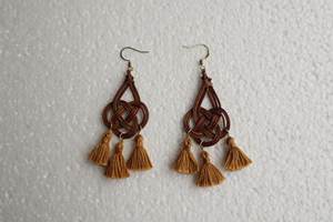 Pendiente Tejido Ratán Mano Estilo Vintage // Pendiente Ratán Para Mujer De Vietnam A Buen Precio - Product Image 2