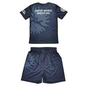 Conjunto de Lucha de Verano 2025 Personalizado para Hombre, Transpirable, de Punto, Camisetas + Pantalones Cortos, Impresión Serigráfica, Conjunto de 2 Piezas, Internacional - Product Image 5