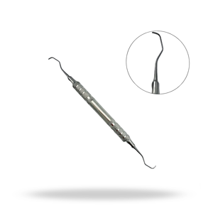 Cureta Gracey de bolsillo profundo, larga, 3/4, para limpieza dental periodontal, para descalcificación subgingival profunda y planificación radicular - Product Image 1