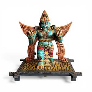 Escultura de Garuda Pintada a Mano, Arte Moderno Vintage, Decoración Tradicional para Oficina, Hogar, Navidad, Artesanía Metálica Decorativa - Product Image 1