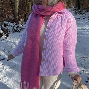 Veste bouffante automne hiver vêtements rayure col rabattu bouton manteau matelassé à manches longues veste rembourrée vêtements d'extérieur - Product Image 3