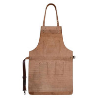 Tablier de travail en cuir robuste et confortable pour hommes, style gilet, élégant et réglable, idéal pour le barbecue et les travaux manuels