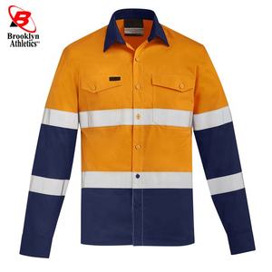 ความปลอดภัยการประชุมเชิงปฏิบัติการเสื้อผู้ชายขายส่งผ้าฝ้าย100% การมองเห็นสูงแขนยาวเสื้อสำหรับผู้ชาย - Product Image 5