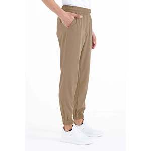 Pantalones Deportivos TOMMYLIFE para Hombre, Corte Relajado, con Bolsillos y Cordón Ajustable, de Poliéster y Elastano, con Puños Elásticos - Color Piedra - Product Image 5
