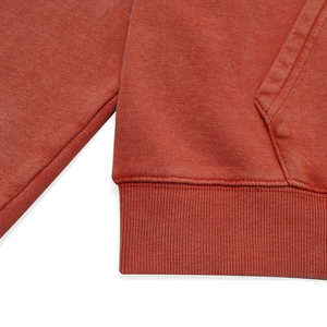 Sudadera con capucha de punto hecha en fábrica de mangas completas Slim Fit sólido liso lavado con ácido personalizado transpirable hombres polar poliéster/algodón invierno - Product Image 5