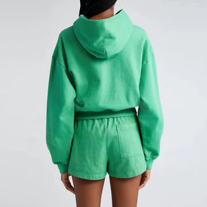 เสื้อครอปฮู้ดดี้ผู้หญิง แขนยาว สไตล์โดดเด่น ราคาสมเหตุสมผล คุณภาพพรีเมียม เหมาะสำหรับใส่ออกกำลังกาย - Product Image 2