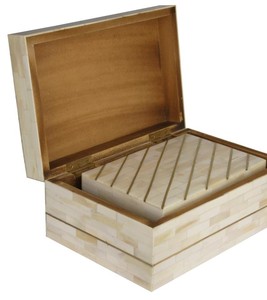 Caja de joyería de estilo antiguo con incrustaciones de hueso hechas a mano de lujo indio de última tendencia, paquete de regalo personalizado para joyería de Navidad - Product Image 4