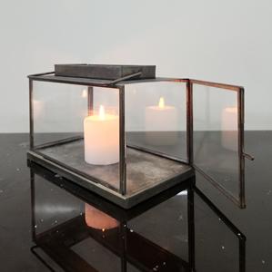 Décor de table contemporain couvercle en verre coupe-vent bougeoir lanterne pure de qualité supérieure support de bougies pilier robuste - Product Image 4