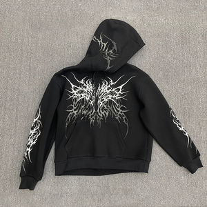 Fabrication de vêtements vintage personnalisés Sweat à capuche d'hiver en polaire lourde 400gsm avec logo personnalisé DTG Print pour hommes - Product Image 1