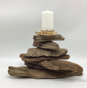 Bougeoir en bois flotté de table pour décoration d'intérieur très vendu en bois naturel pour les fêtes de mariage et les événements de Noël - Product Image 3